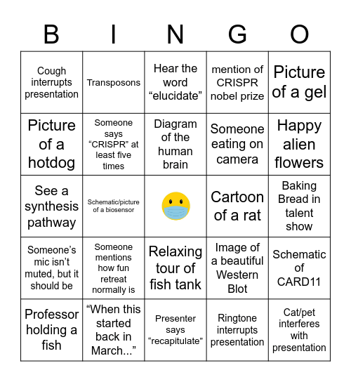 Zoom Bingo Card