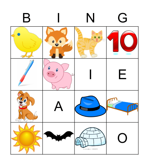 Vowels! Bingo Card