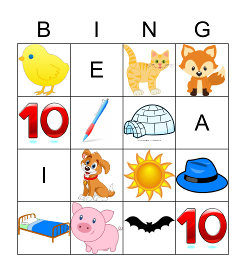 Vowels! Bingo Card