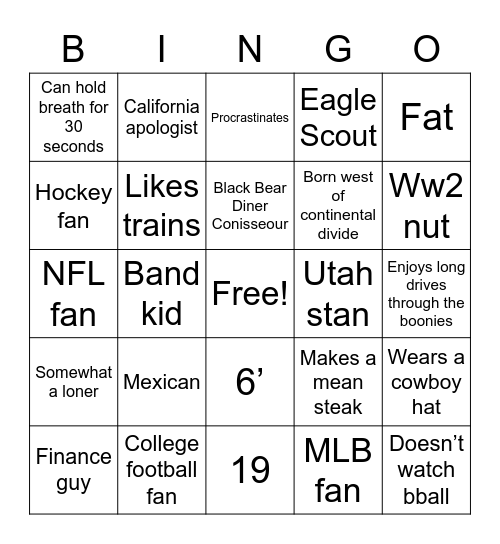 Ed bingo Card