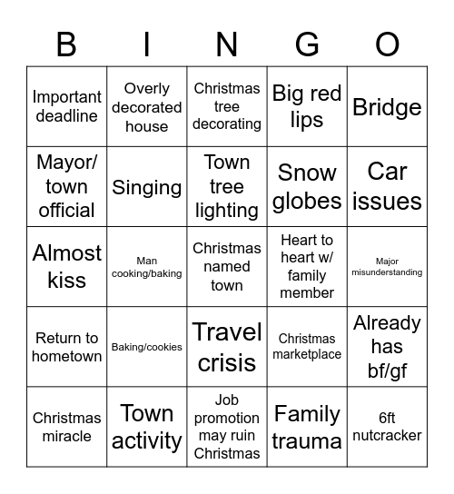 ❄️ Hallmark Bingo ❄️ Bingo Card