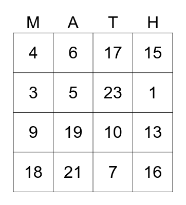 BINGO! for Bonus Time Bingo Card