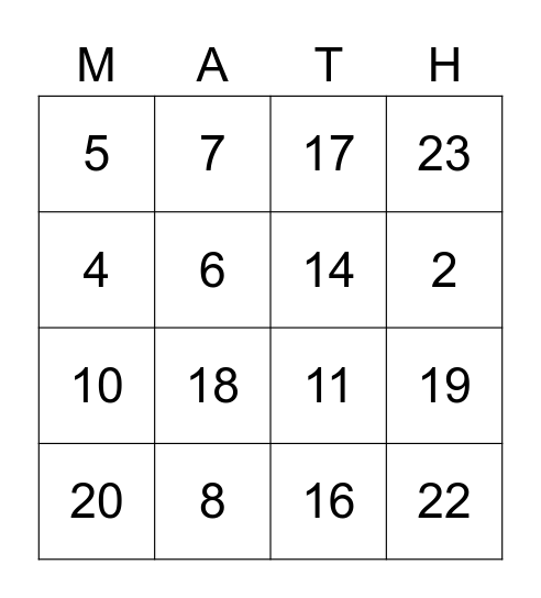 BINGO! for Bonus Time Bingo Card