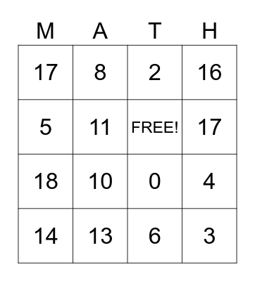 BINGO! for Bonus Time Bingo Card