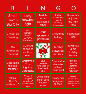 Christmas Movie Bingo! Bingo Card