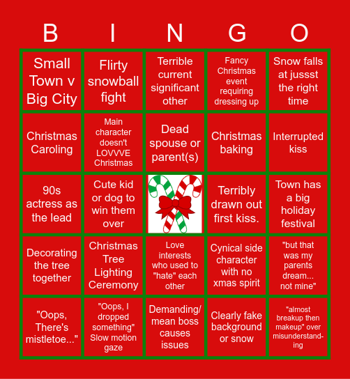 Christmas Movie Bingo! Bingo Card