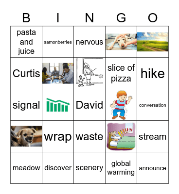 David and Hannah's Ice Field Trip Part 2 Bingo Card