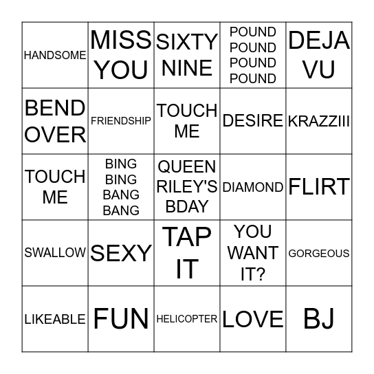 BANGHO Bingo Card