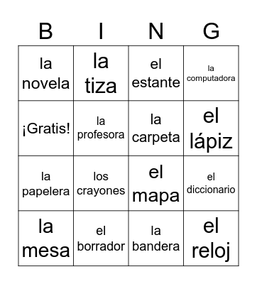 En la clase Bingo Card