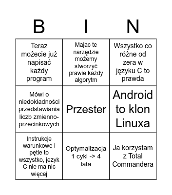 Algorytmy i struktury danych Bingo Card