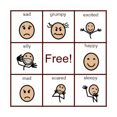 FEELINGS BINGO Card