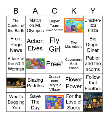Backyardigans Bingo Card
