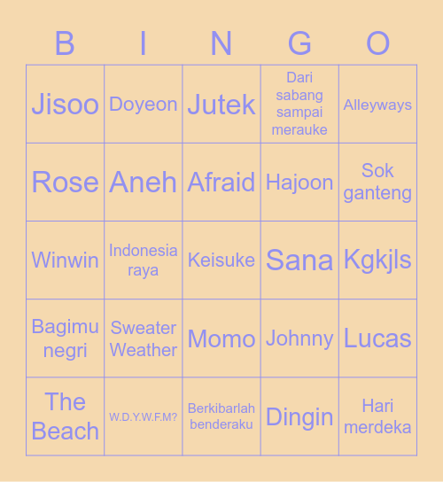 Bingo Card