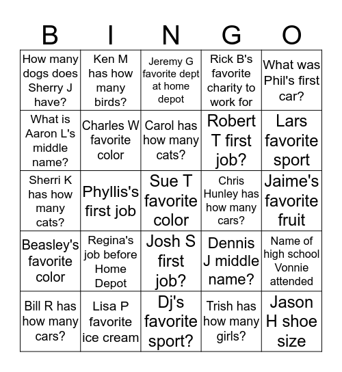 Bingo Card