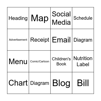 Multimodal Bingo Card