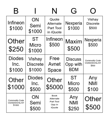 SEMI BINGO Card