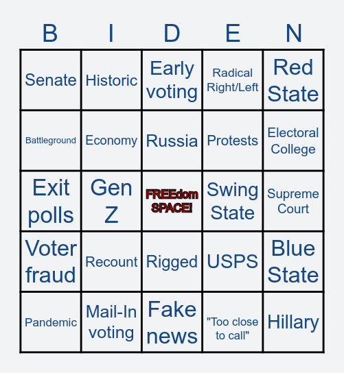 Election Bingo Card