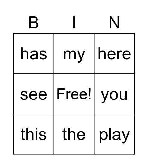 Circles Bingo Card