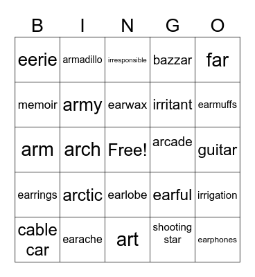BINGO Card