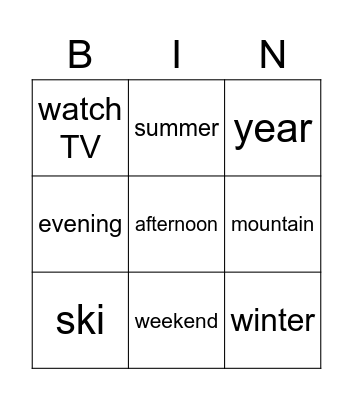 Bingo Card
