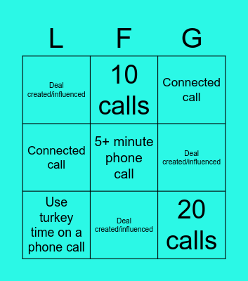 LFG Bingo! Bingo Card