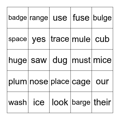 Wonders 2 2.3 Bingo Card