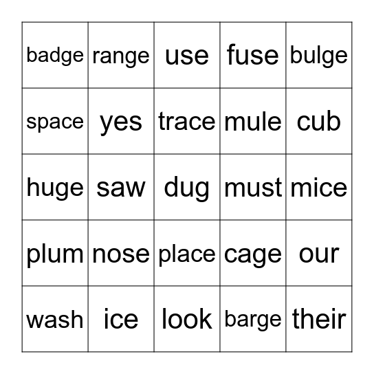 Wonders 2 2.3 Bingo Card