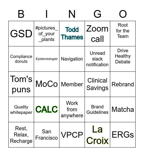 Grand Rounds Marketing BINGO! Bingo Card