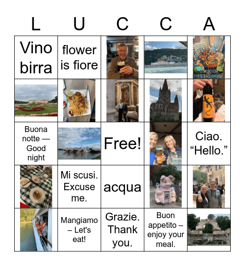 Europe Travel Adventure Bingo Card