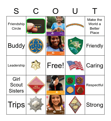 Girl Scout Bingo 3 Bingo Card