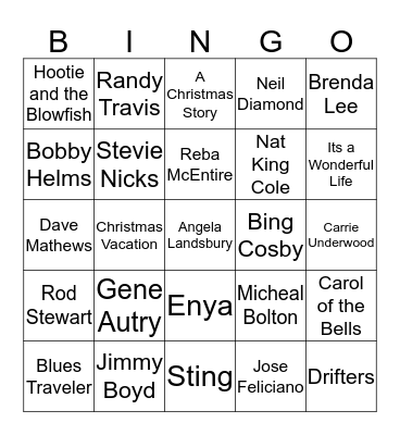 Christmas Bingo Card