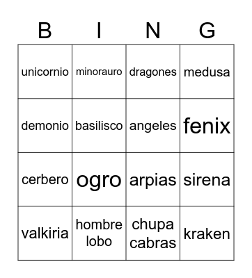 Loteria Bingo Card