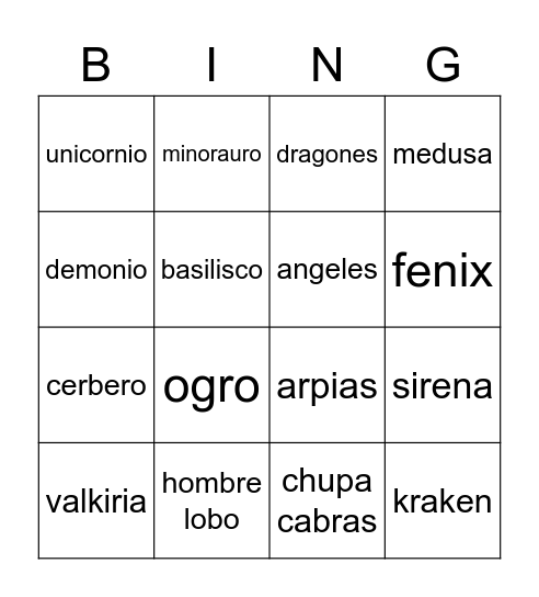 Loteria Bingo Card