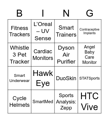 Smart Tech Bingo Card