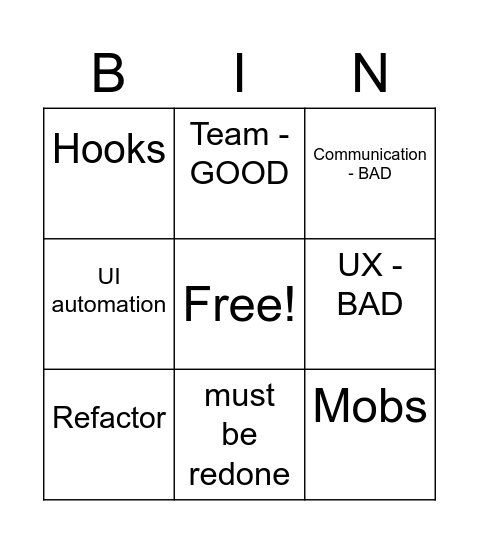 Retro Bingo Card