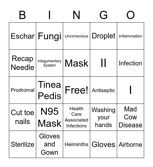 Nursing Funds Chapter 16,17,19 Bingo Card