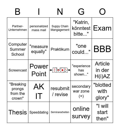 Teammeeting 4.0 - denglish Bingo Card