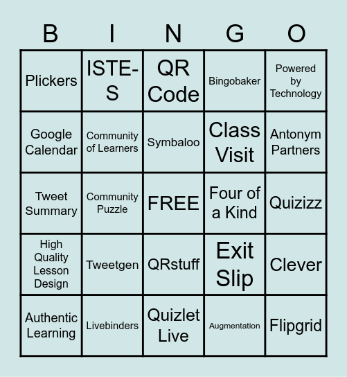 Y1 Tech Training Bingo Card