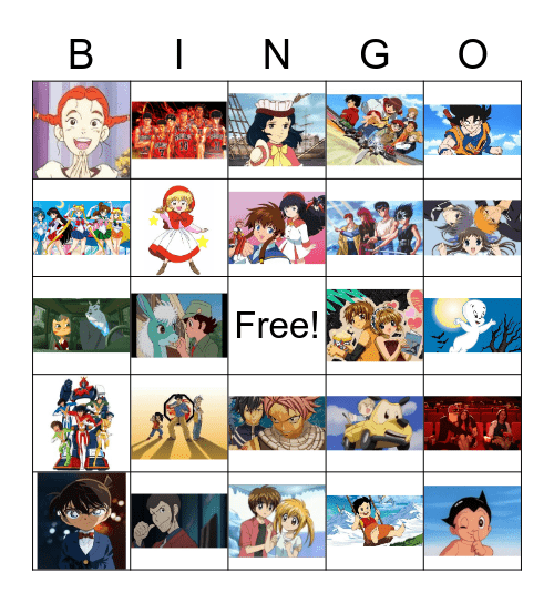 Cartoon Shows Bingo Card