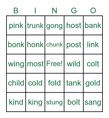 Welded Sounds Bingo Card