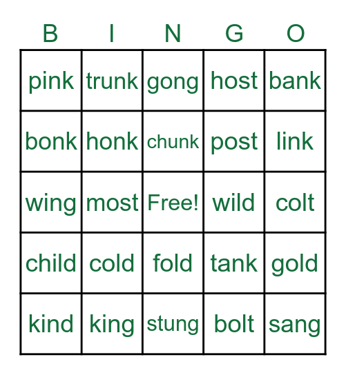 Welded Sounds Bingo Card