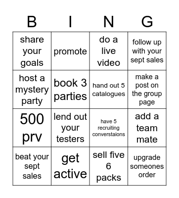 Rockstars Nov Challenge Bingo Card