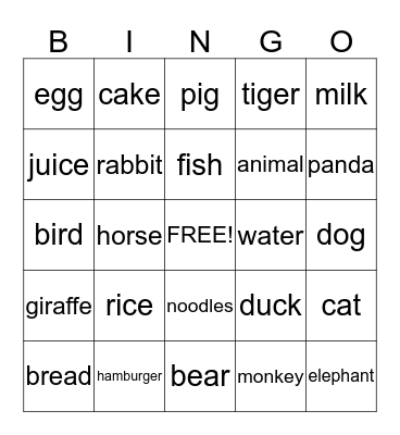 BINGO Card