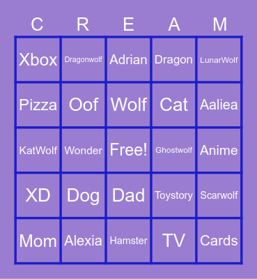 Alaura bingo uwu Bingo Card