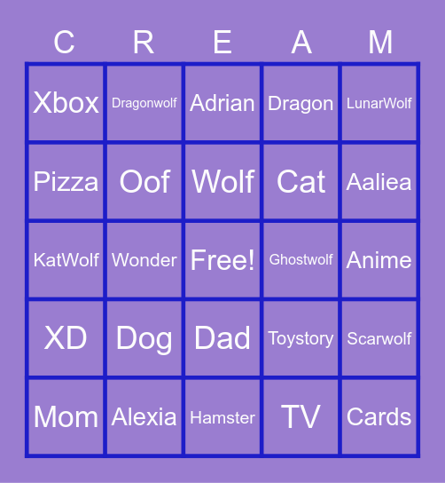 Alaura bingo uwu Bingo Card