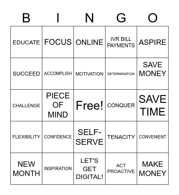 First 5 Bingo Card