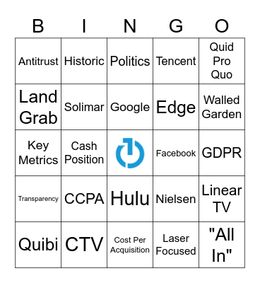 TTD Earnings Bingo - Q3 2020 Bingo Card
