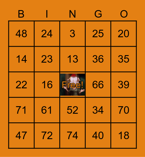 TURKEY DAY BINGO Card