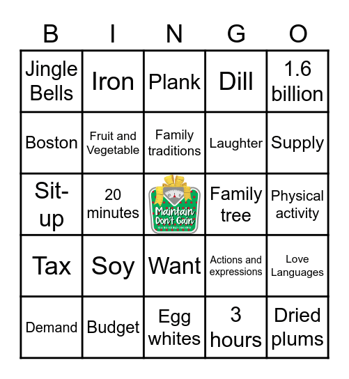 Get Ready to Maintain! Bingo Card
