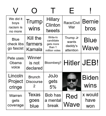 2020 Election Night Bingo Card